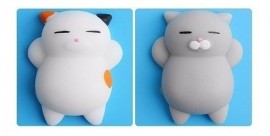 02 Unidades Squishy Gatinho Cinza + Gatinho Pintado