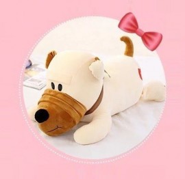 Cachorro De Pelcia 30cm - Amor De Cachorrinho Deitado