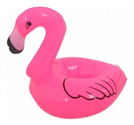 02 Porta Copo Inflvel Modelo Flamingo - Boia Flamingo Rosa