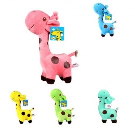 Kit Com 05 Girafas - Girafinhas Coloridas De Pelcia - 18cm