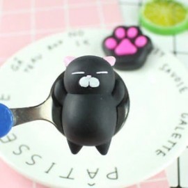 02 Unidades Squishy Gatinho Preto E Patinha Preta