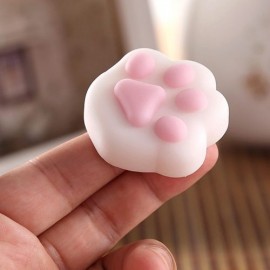 02 Unidades Squishy Anti Stress De Apertar Patinha + Gatinho