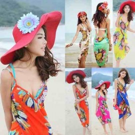 Canga - Saia - Vestido - Sada De Praia Com Alas - Floral